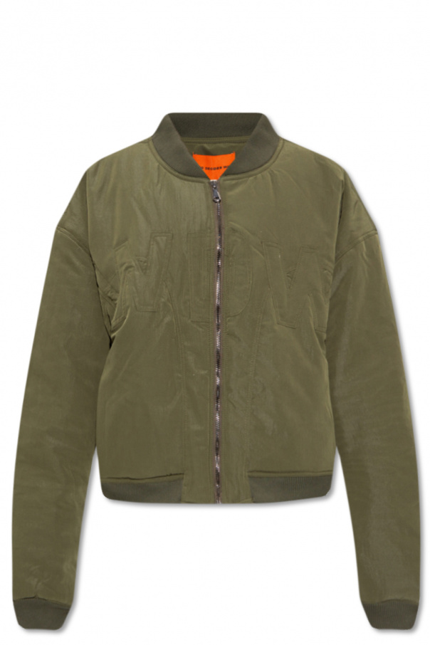 Bershka green bomber jacket best sale